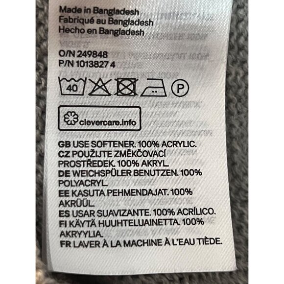 H&M Divided Women L SOFT Cropped Pullover Crewneck Gray Knit Sweater Oversized - Picture 16 of 16